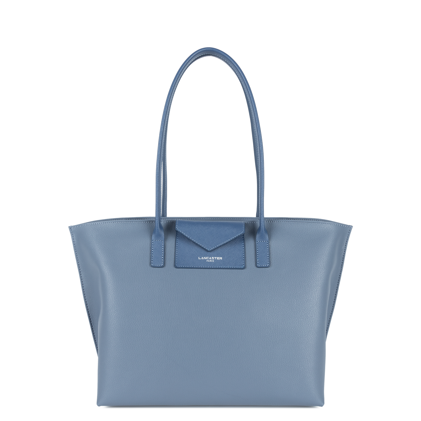 grand sac cabas épaule - maya #couleur_bleu-cendre