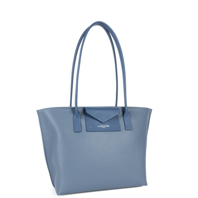 sac cabas épaule - maya #couleur_bleu-cendre