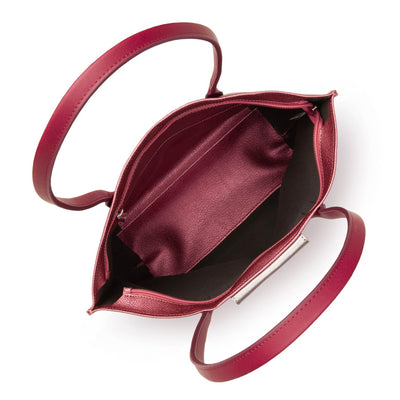 sac cabas épaule - maya #couleur_grenat-or-rose-raisin