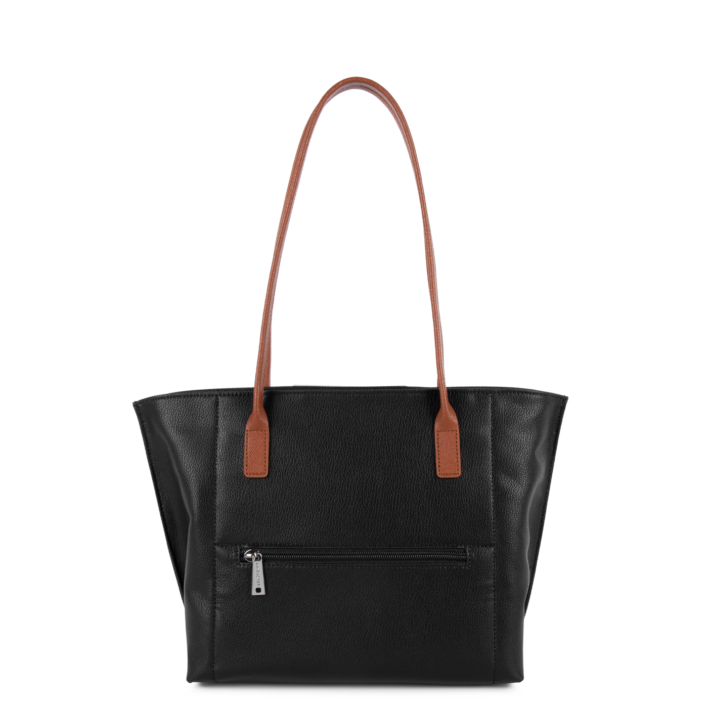 sac cabas épaule - maya #couleur_noir-galet-ros-cognac