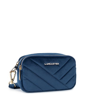 pochette smartphone - velvet matelassé #couleur_bleu