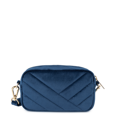 pochette smartphone - velvet matelassé #couleur_bleu