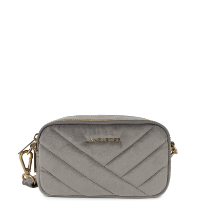 pochette smartphone - velvet matelassé #couleur_gris