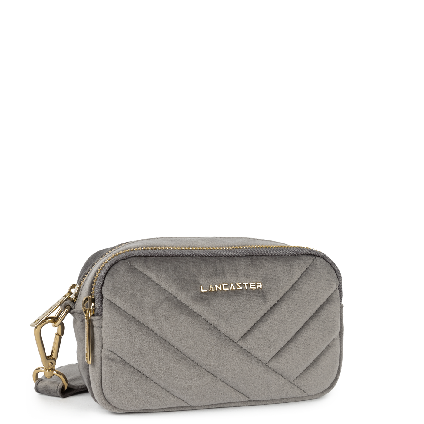 pochette smartphone - velvet matelassé #couleur_gris