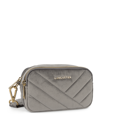 pochette smartphone - velvet matelassé #couleur_gris