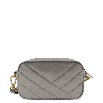 pochette smartphone - velvet matelassé #couleur_gris