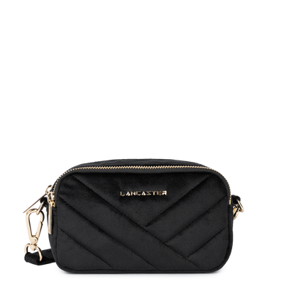 pochette smartphone - velvet matelassé #couleur_noir