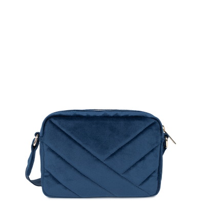 sac trotteur - velvet matelassé #couleur_bleu