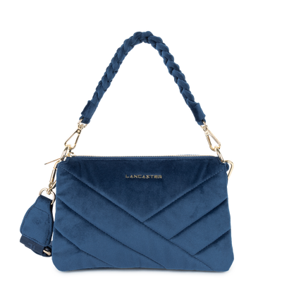 pochette - velvet matelassé #couleur_bleu