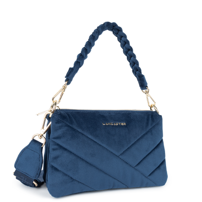 pochette - velvet matelassé #couleur_bleu