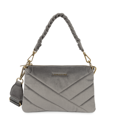 pochette - velvet matelassé #couleur_gris