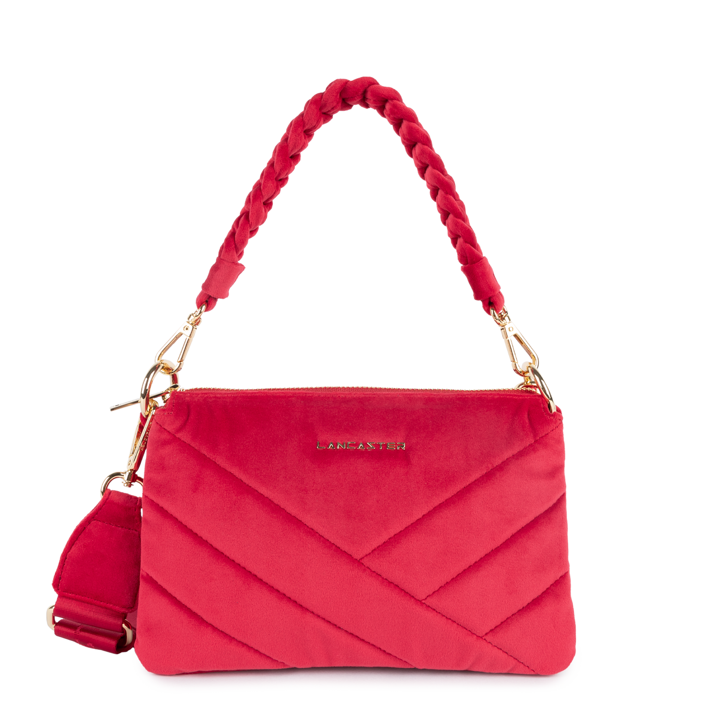 pochette - velvet matelassé #couleur_rouge