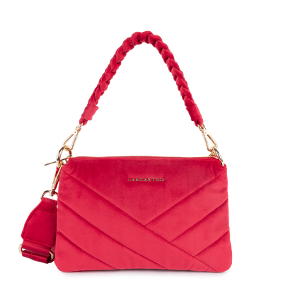 pochette - velvet matelassé #couleur_rouge