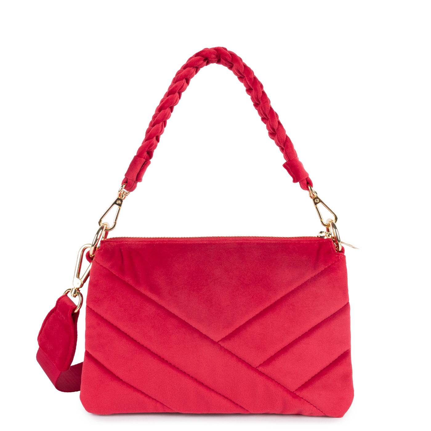 pochette - velvet matelassé #couleur_rouge