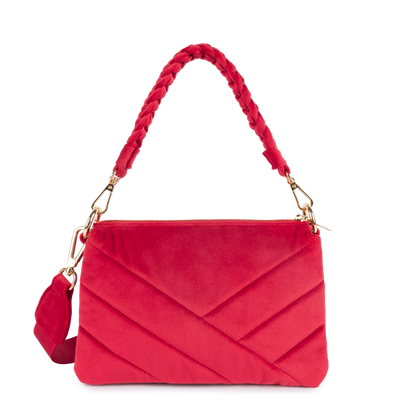 pochette - velvet matelassé #couleur_rouge