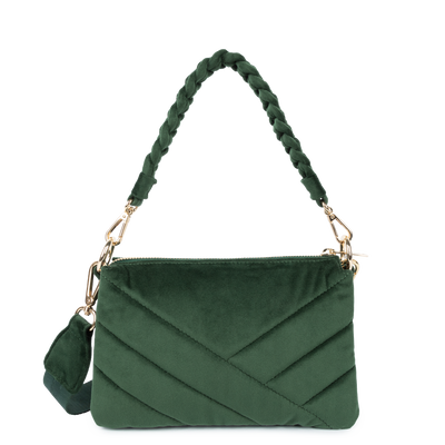 pochette - velvet matelassé #couleur_vert-fonc