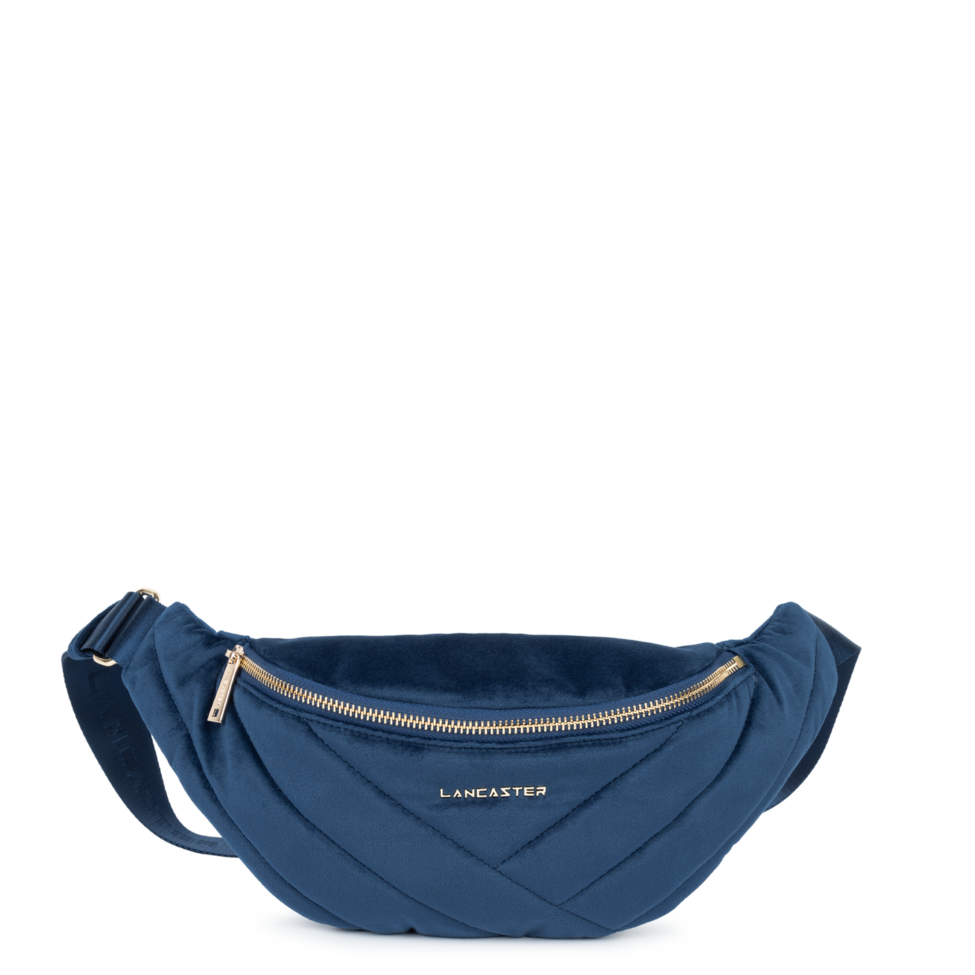 sac banane - velvet matelassé #couleur_bleu