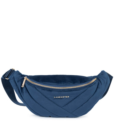 sac banane - velvet matelassé #couleur_bleu