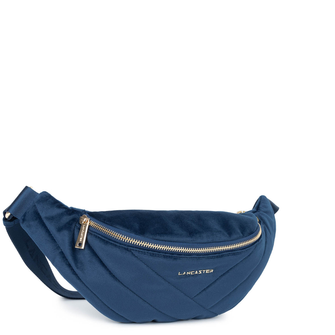 sac banane - velvet matelassé #couleur_bleu