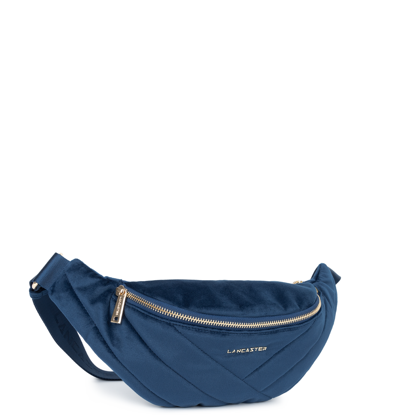 sac banane - velvet matelassé #couleur_bleu