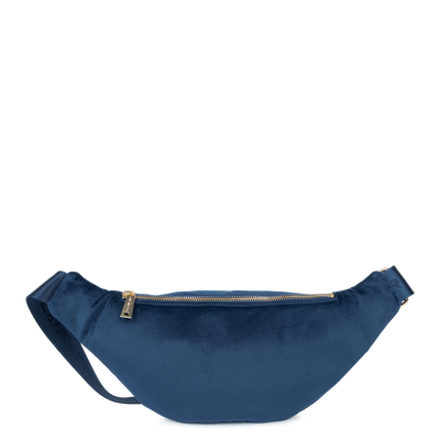 sac banane - velvet matelassé #couleur_bleu