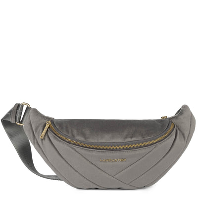 Sac banane - Velvet Matelassé #couleur_gris