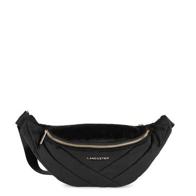 sac banane - velvet matelassé #couleur_noir