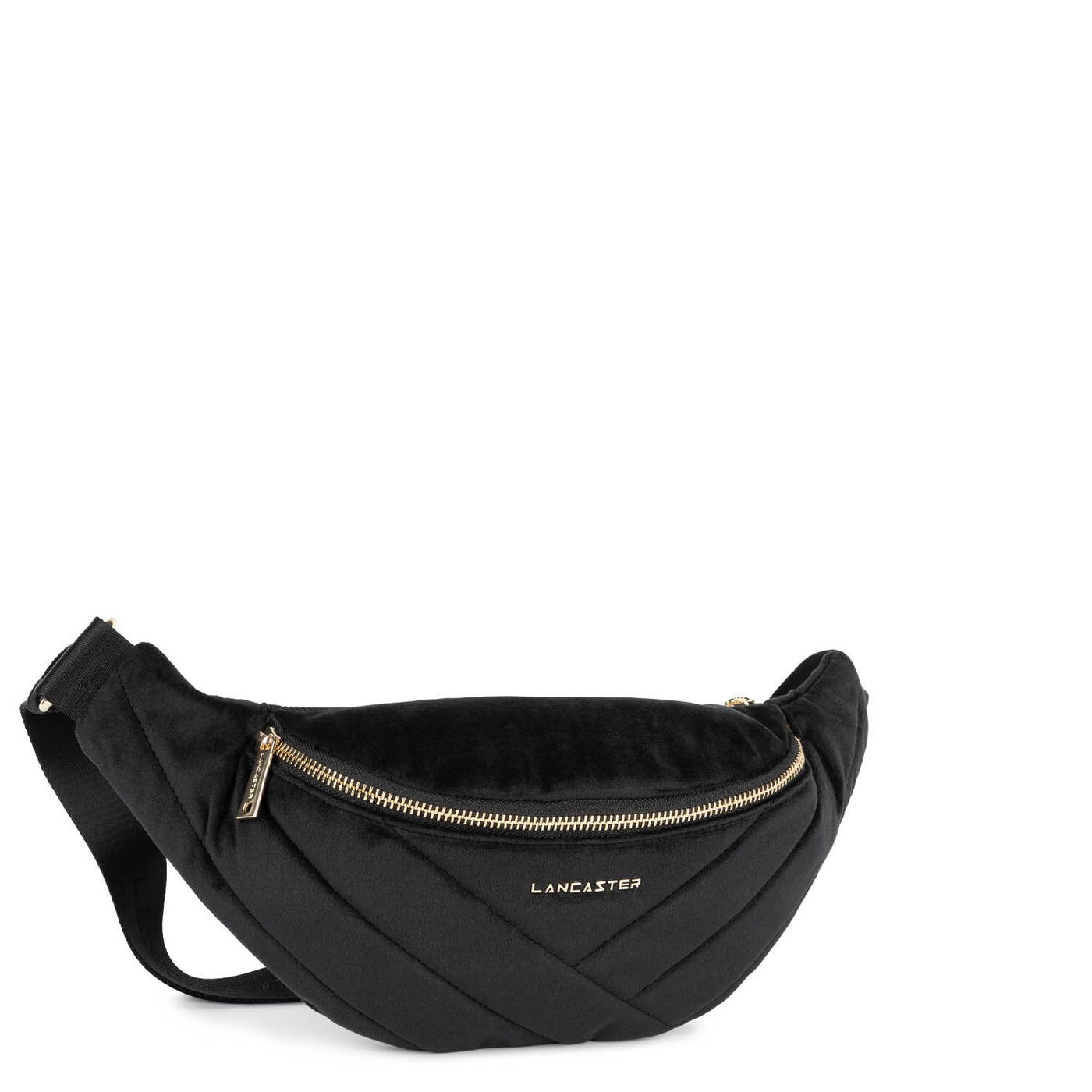 sac banane - velvet matelassé #couleur_noir