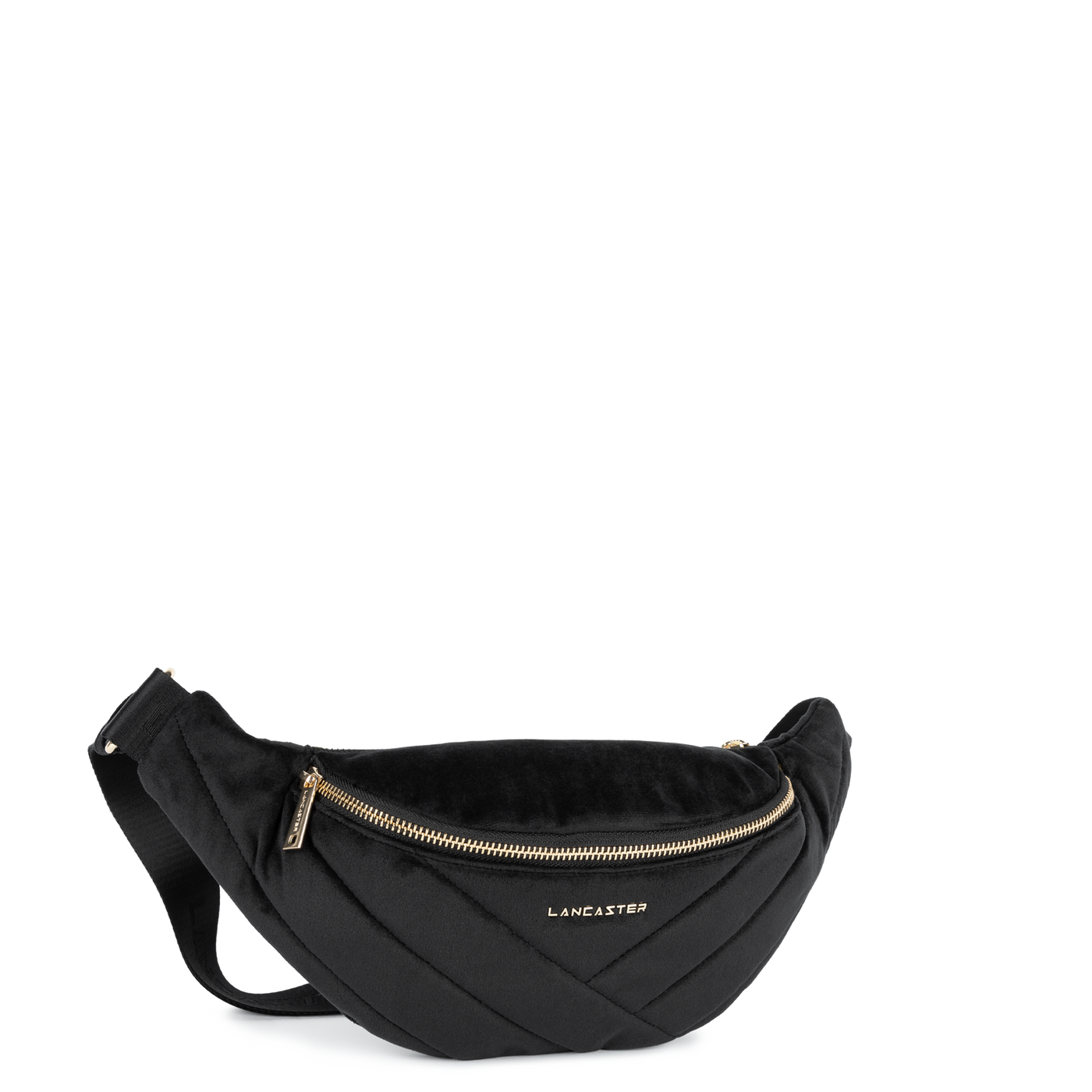 sac banane - velvet matelassé #couleur_noir