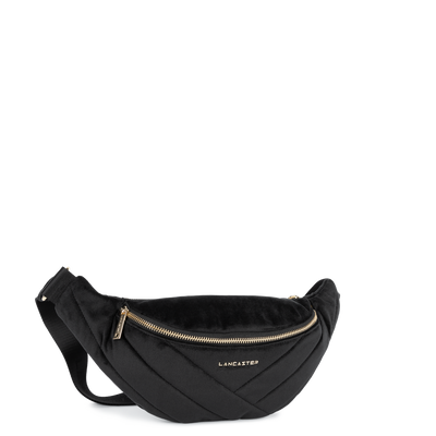 sac banane - velvet matelassé #couleur_noir