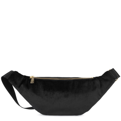 sac banane - velvet matelassé #couleur_noir