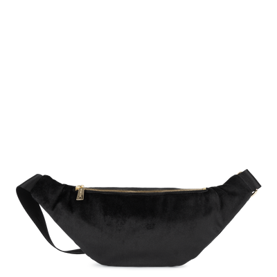 sac banane - velvet matelassé #couleur_noir