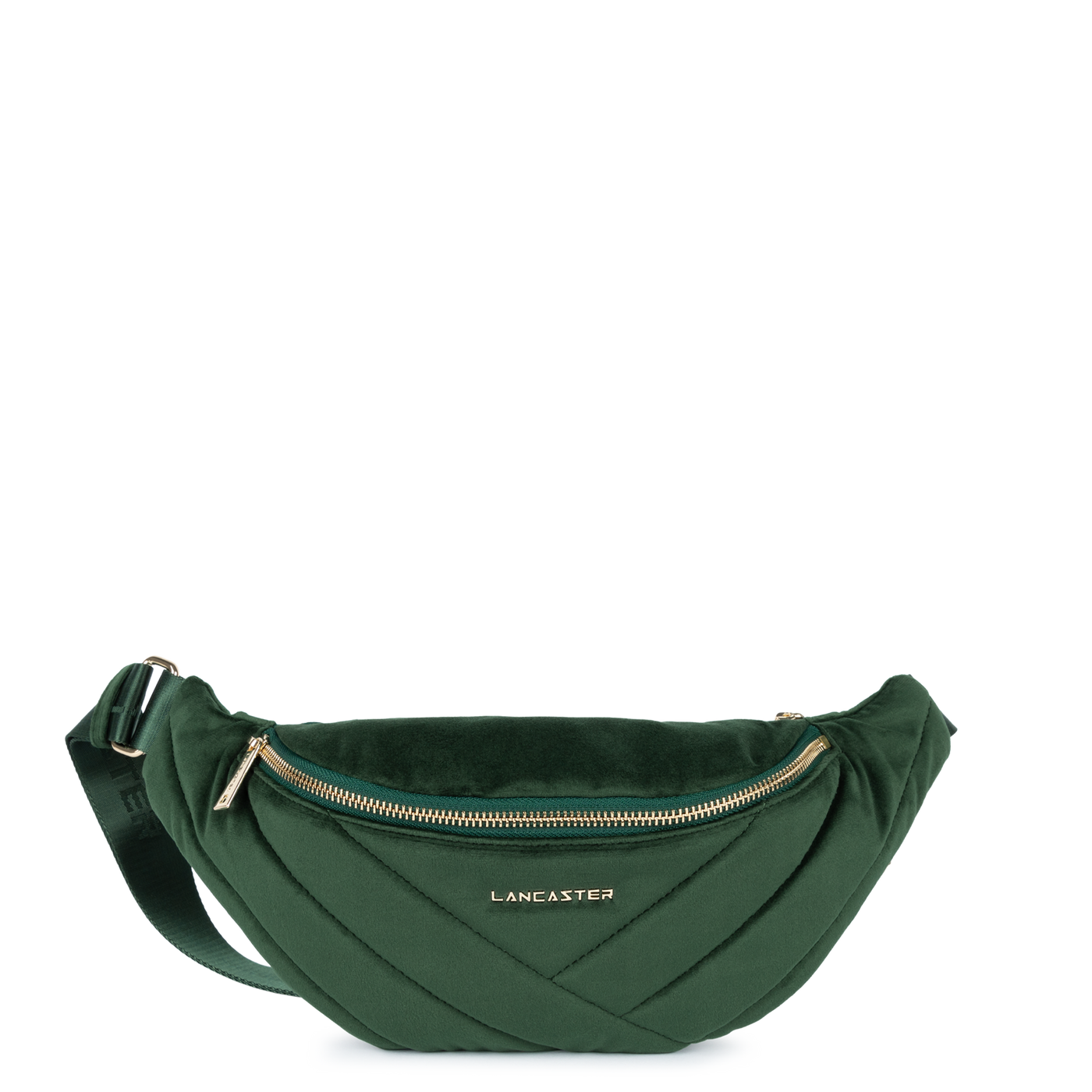 sac banane - velvet matelassé #couleur_vert-fonc