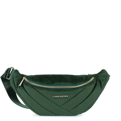 sac banane - velvet matelassé #couleur_vert-fonc