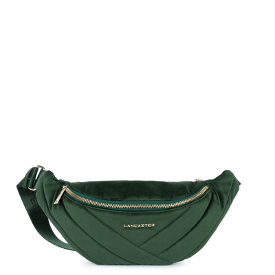 sac banane - velvet matelassé #couleur_vert-fonc