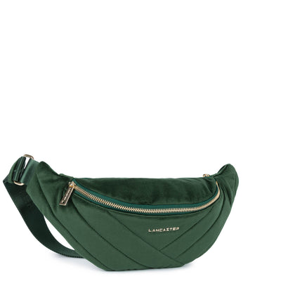 sac banane - velvet matelassé #couleur_vert-fonc