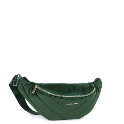 sac banane - velvet matelassé #couleur_vert-fonc