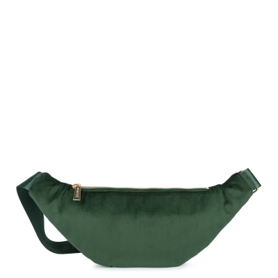 sac banane - velvet matelassé #couleur_vert-fonc