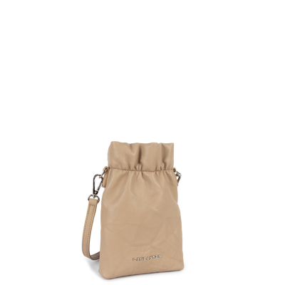 pochette smartphone - froissé #couleur_beige-fonc