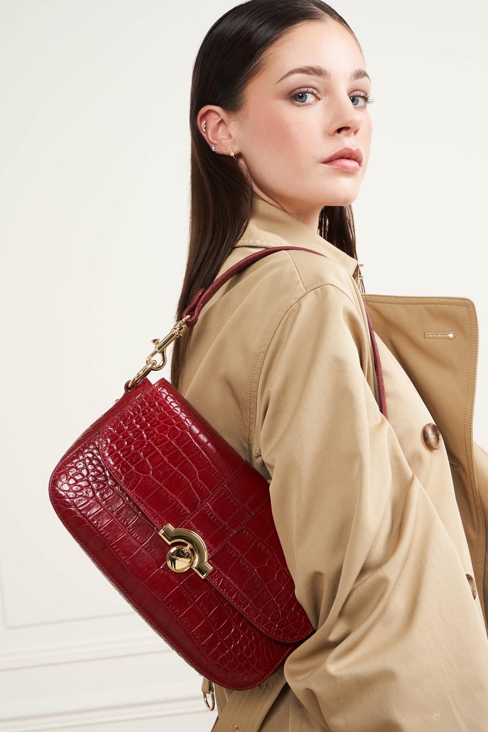 sac baguette - exotic croco cn 