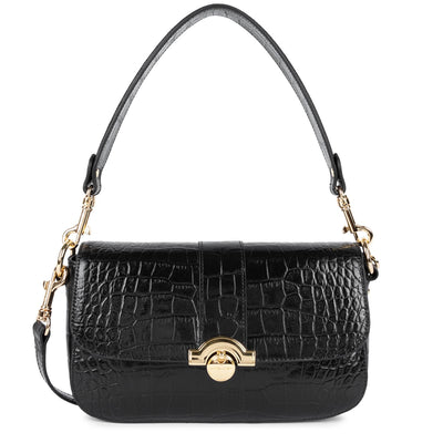 sac baguette - exotic croco cn #couleur_noir