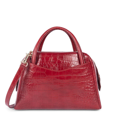 sac à main - exotic croco cn #couleur_carmin