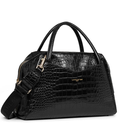 grand sac cabas main - exotic croco cn #couleur_noir