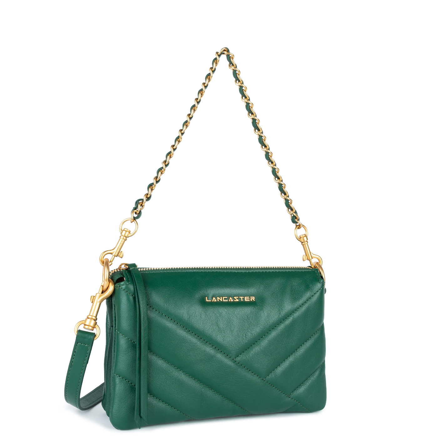 petite pochette - soft matelassé #couleur_vert-fonc