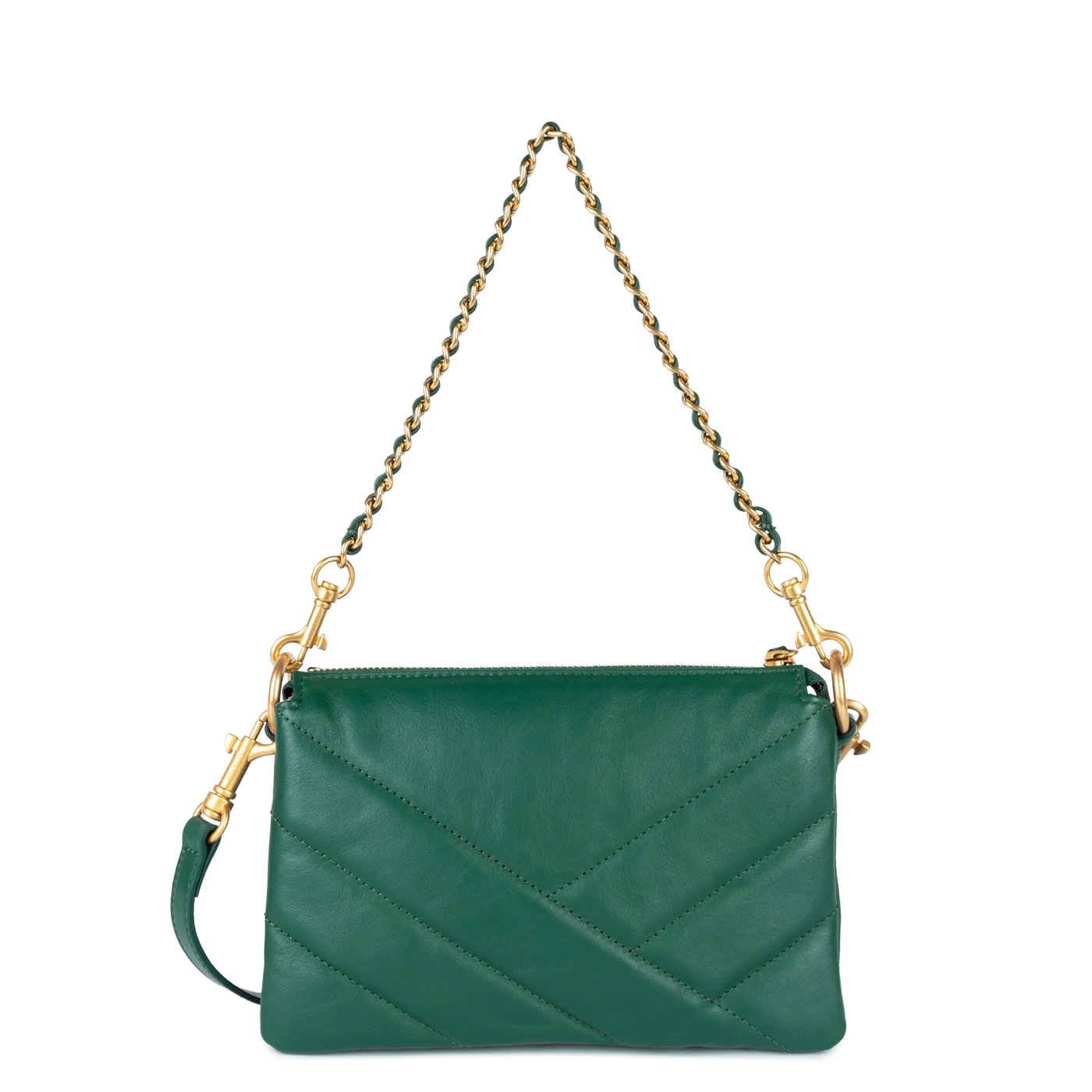 petite pochette - soft matelassé #couleur_vert-fonc