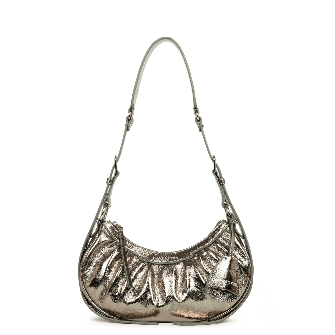 petit sac demi lune - rétro & glam #couleur_etain