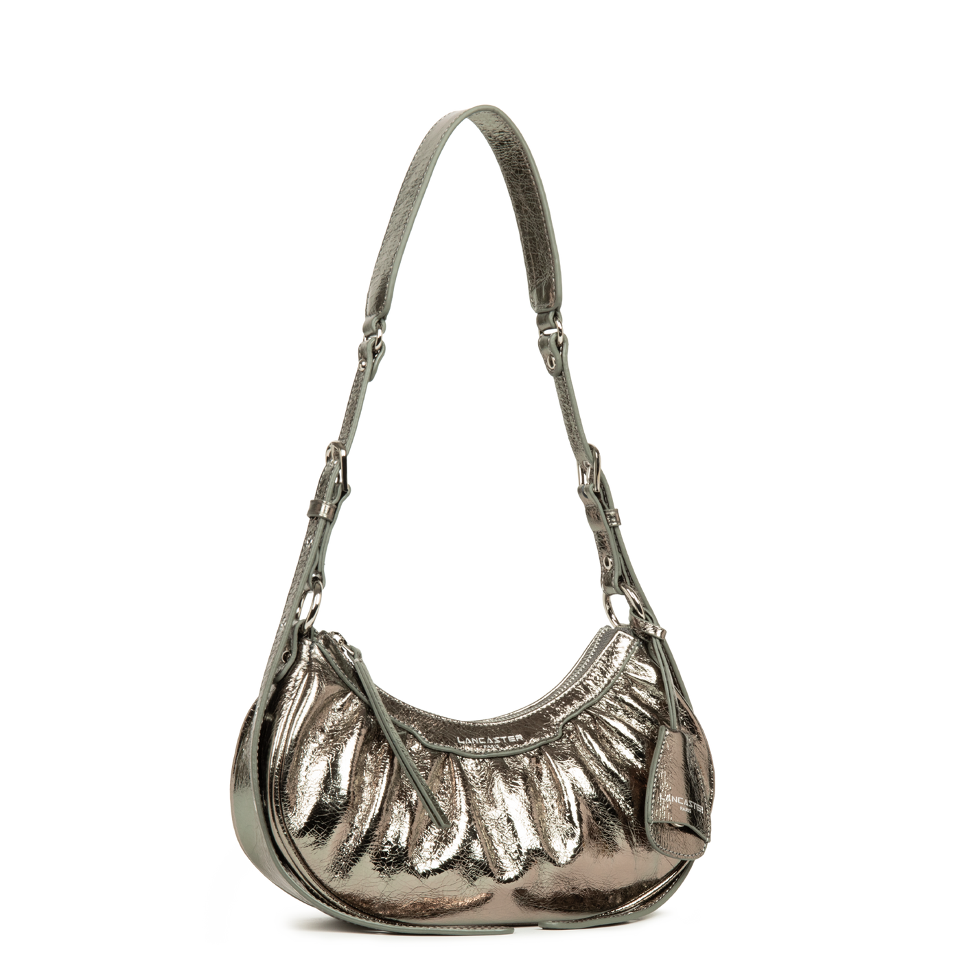 petit sac demi lune - rétro & glam #couleur_etain