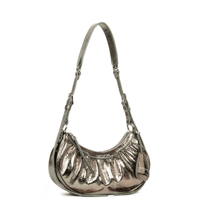 petit sac demi lune - rétro & glam #couleur_etain