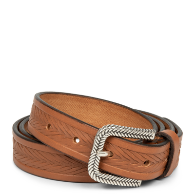 ceinture - ceinture cuir végétal femme #couleur_cognac