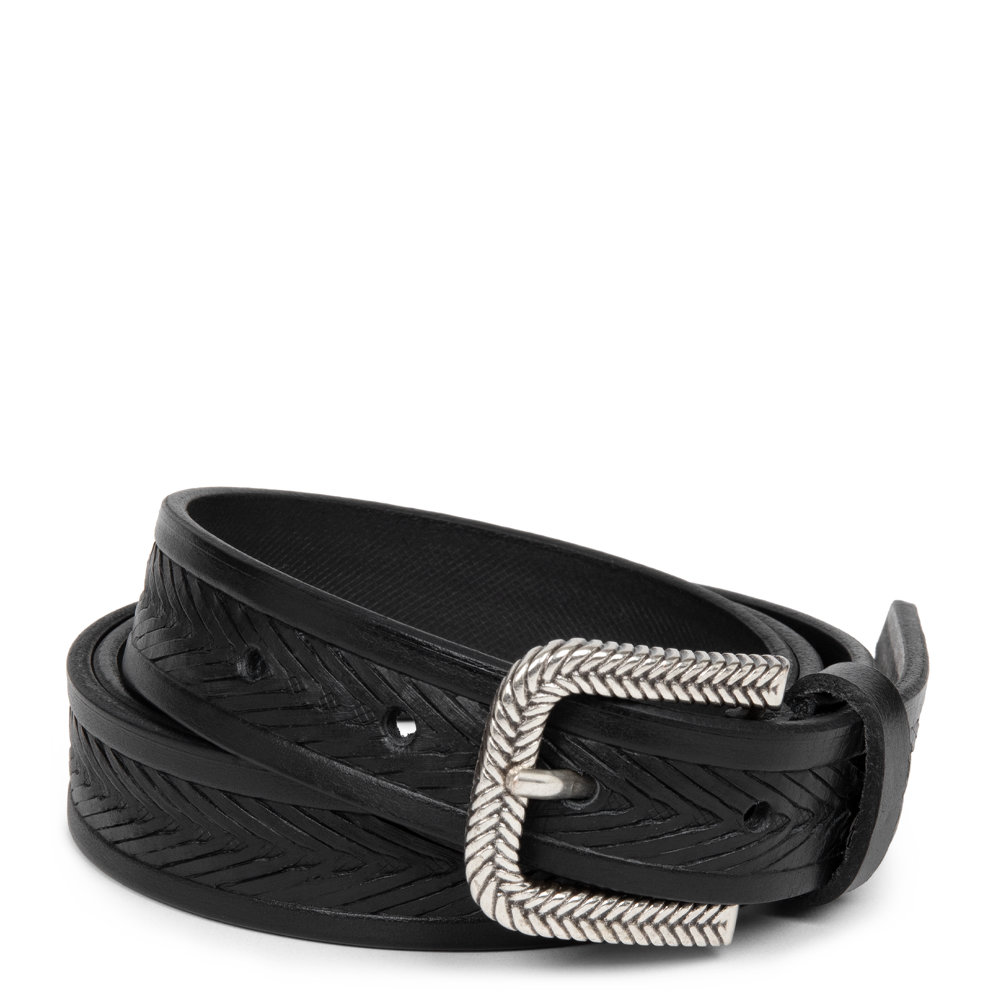 ceinture - ceinture cuir végétal femme #couleur_noir